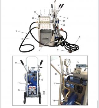 Ersatzteile für LISSMAC Schmutzwasser‑Filteranlage SFA 400 – mobile Kammerfilterpresse | DTI-M